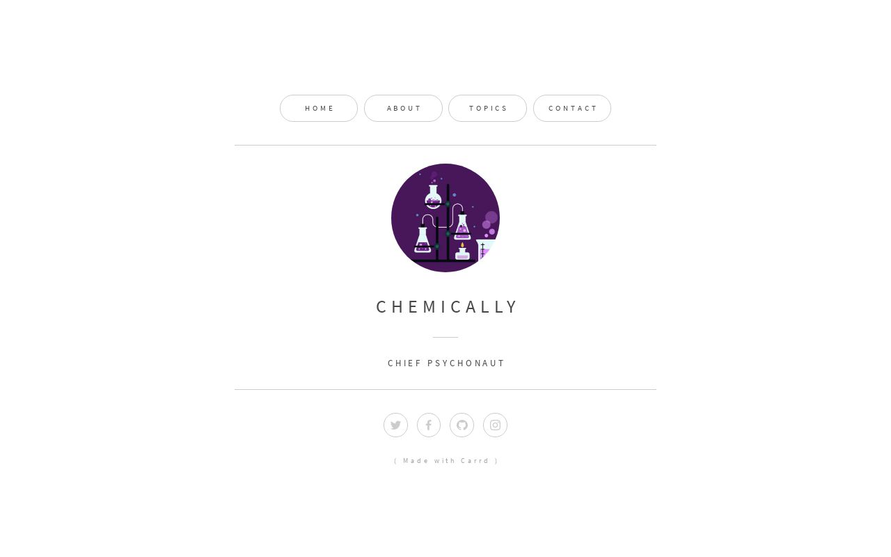 Carrd profile picture for @chemically